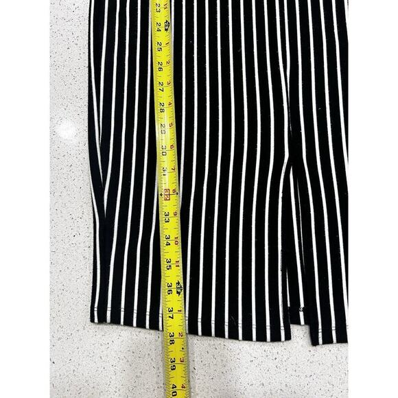 Popular Basics Dress Size Large Black And White Stripes Bodycon Dress Y2K - Picture 5 of 8